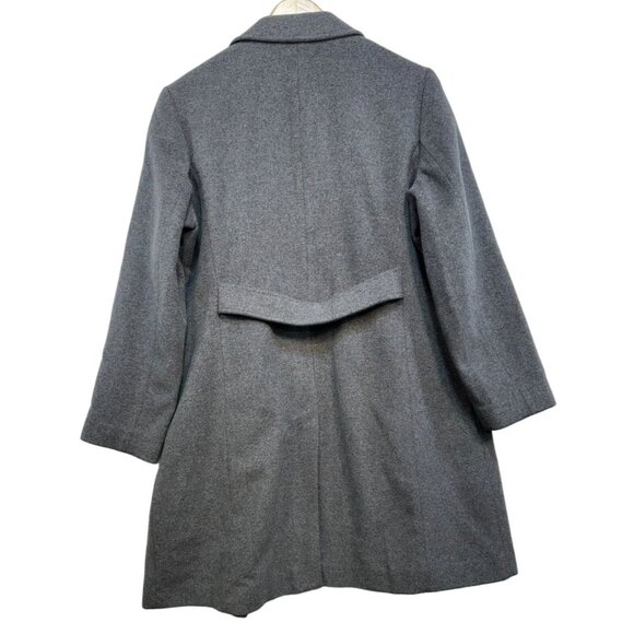 Lands End Womens Wool Blend Coat 14P Gray Long Sleeve Button-Up Outerwear - Picture 10 of 13
